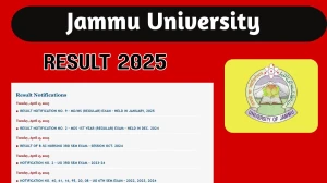 Jammu University Result 2025 Released at coeju.com Direct Link to Download Third Semester Result