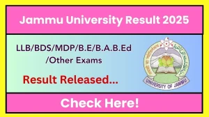 Jammu University Result 2025 Released at jammuuniversity.ac.in Direct Link to Download 1st, 2nd, 3rd, 4th, 5th, 6th, 8th Semester Result