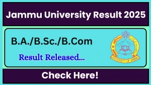 Jammu University Result 2025 Released at jammuuniversity.ac.in Direct Link to Download ODD Semester Result