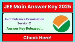 JEE Main Answer Key 2025 Session 2 Response Sheet Released Check JEE Main Answer Key 2025 Official Solution Key at jeemain.nta.nic.in