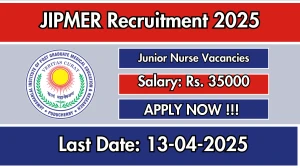 JIPMER Junior Nurse Recruitment 2025 - Apply Online for 01 Posts Before May 15 JIPMER Junior Nurse Recruitment 2025 - Apply Online for 01 Posts Before May 15