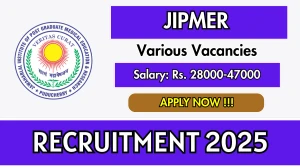 JIPMER Recruitment 2025 - Apply Offline for 03 Research Associate, Senior Project Associate, More Posts Before May 02 JIPMER Recruitment 2025 - Apply Offline for 03 Research Associate, Senior Project Associate, More Posts Before May 02