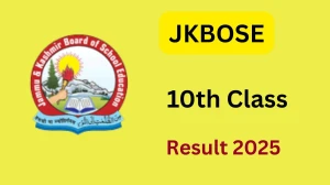 JKBOSE 10th Class Result 2025 Out at jkbose.nic.in How to check Results Here