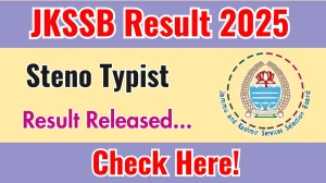 JKSSB Steno Typist Result 2025 Announced. Direct Link to Check JKSSB Steno Typist Result 2025 jkssb.nic.in JKSSB Steno Typist Result 2025 Announced. Direct Link to Check JKSSB Steno Typist Result 2025 jkssb.nic.in