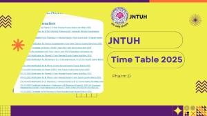 JNTUH Time Table 2025 Announced @ jntuh.ac.in Details Here