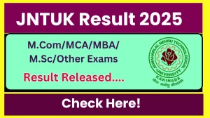 JNTUK Result 2025 Released at jntukresults.edu.in Direct Link to Download PG Courses Result JNTUK Result 2025 Released at jntukresults.edu.in Direct Link to Download PG Courses Result