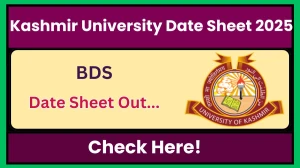 Kashmir University Date Sheet 2025 Announced @ uok.edu.in Details Here