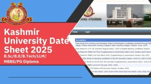 Kashmir University Date Sheet 2025 Announced @ uok.edu.in Details Here Kashmir University Date Sheet 2025 Announced @ uok.edu.in Details Here