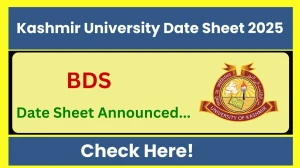 Kashmir University Date Sheet 2025 Declared @ uok.edu.in Details Here