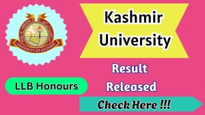 Kashmir University Result 2025 Released at kashmiruniversity.net Direct Link to Download Sixth Semester Result