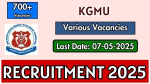 KGMU Nursing Officer Recruitment 2025 - Apply Online for 733 Nursing Officer Posts