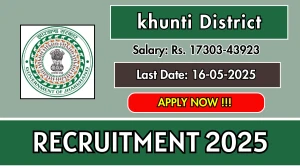 khunti District Recruitment 2025 - Apply Offline for 07 District VBD consultant, Malaria Technical Supervisor Posts Before May 16 khunti District Recruitment 2025 - Apply Offline for 07 District VBD consultant, Malaria Technical Supervisor Posts Before May 16
