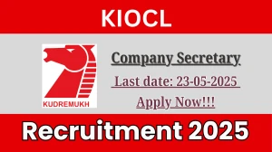KIOCL Company Secretary Recruitment 2025 - Apply Online for 01 Posts Before May 23