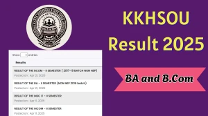 KKHSOU Result 2025 Released at kkhsou.ac.in Direct Link to Download Second Semester Result