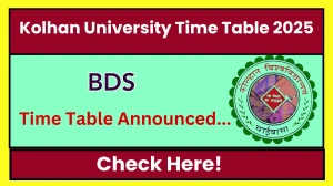Kolhan University Time Table 2025 Announced @ kolhanuniversity.ac.in Details Here