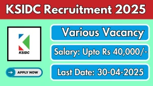 KSIDC Recruitment 2025 - Apply Online for 13 IT Analyst, Project Executive and Other Posts Before April 30
