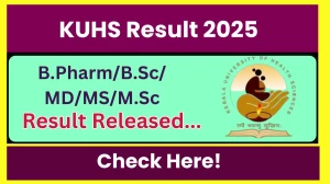 KUHS Result 2025 Released at kuhs.ac.in Direct Link to Download 6th Semester Result