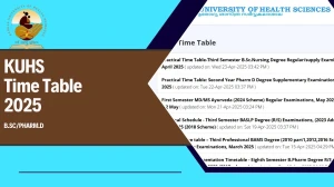KUHS Time Table 2025 Announced @ kuhs.ac.in Details Here