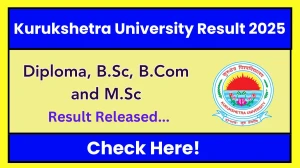 Kurukshetra University Result 2025 Released at kuk.ac.in Direct Link to Download ODD Semester Result