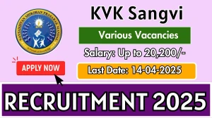KVK Sangvi Recruitment 2025 - Apply Offline for 5 Stenographer, Driver, Supporting Staff Posts