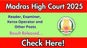 Madras High Court Reader, Examiner, Xerox Operator and Other Posts Result 2025 Out at mhc.tn.gov.in, Direct Link to Download Result PDF Here