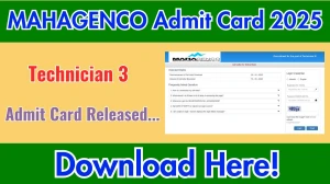 MAHAGENCO Technician 3 Admit Card 2025 OUT mahagenco.in Download MAHAGENCO Technician 3 Hall Ticket Here
