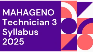 MAHAGENCO Technician 3 Syllabus 2025 Out Direct Link to Download Syllabus PDF here