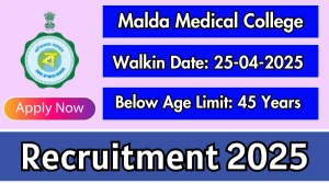 Malda Medical College Senior Resident Recruitment 2025 – Walk in for 4 Posts