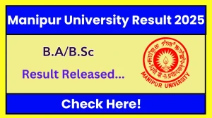 Manipur University Result 2025 Released at manipuruniv.ac.in Direct Link to Download 2nd, 4th Semester Result