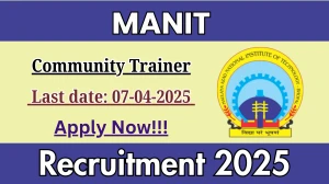 MANIT Job Vacancy 2025, Apply Online for 07 Community Trainer Posts