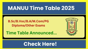MANUU Time Table 2025 Announced @ manuu.edu.in Details Here MANUU Time Table 2025 Announced @ manuu.edu.in Details Here