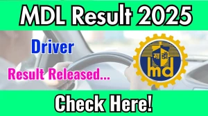 MDL Driver Result 2025 Out at mazagondock.in, Direct Link to Download Result PDF Here