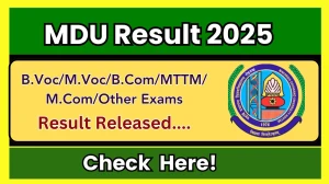 MDU Result 2025 Released at mdurtk.in Direct Link to Download 1st, 2nd, 3rd, 4th, 5th, 6th Semester Result