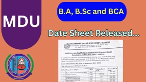 MDU Rohtak Date Sheet 2025 Announced For ODD Semester @ mdu.ac.in Details Here