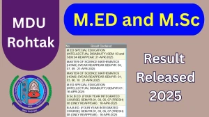 MDU Rohtak Result 2025 Out at mdu.ac.in Direct Link to Download 3rd to 10th Semester Result