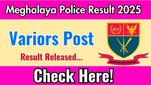 Meghalaya Police Variors Post Result 2025 Out at megpolice.gov.in, Direct Link to Download Result PDF Here