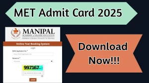 MAHE MET 2025 Admit Card Out Download Online @ manipal.edu Check MET Date