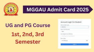 MGGAU Admit Card 2025 OUT mggaugkp.ac.in Check MGGAU 1st, 2nd, 3rd Semester Hall Ticket Details Here