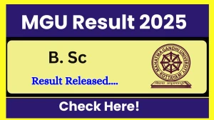 MGU Result 2025 Released at dsdc.mgu.ac.in Direct Link to Download 5th Semester Result