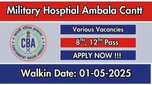 Military Hosptial Ambala Cantt DEO Recruitment 2025 – Walk in