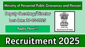 Ministry of Personnel Public Grievances and Pension Deputy Secretary/Director Recruitment 2025 - Apply Offline Ministry of Personnel Public Grievances and Pension Deputy Secretary/Director Recruitment 2025 - Apply Offline