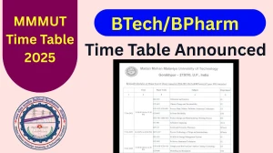 MMMUT Time Table 2025 Announced @ mmmut.ac.in Details Here