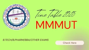 MMMUT Time Table 2025 Announced @ mmmut.ac.in Details Here MMMUT Time Table 2025 Announced @ mmmut.ac.in Details Here