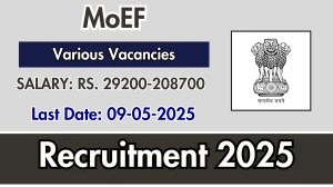 MoEF Various Recruitment 2025 - Apply Offline for 19 Section Officer, Accountant and Other Posts MoEF Various Recruitment 2025 - Apply Offline for 19 Section Officer, Accountant and Other Posts
