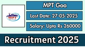 MPT Goa Financial Advisor and Chief Accounts Officer Recruitment 2025 - Apply Online for 01 Posts MPT Goa Financial Advisor and Chief Accounts Officer Recruitment 2025 - Apply Online for 01 Posts