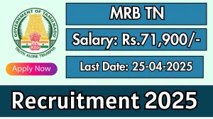 MRB TN Direct Recruitment 2025 - Apply Online for 36 Prosthetic Craftsman Posts