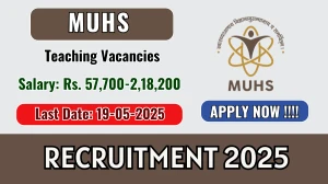 MUHS Recruitment 2025 - Apply Offline for 17 Professor, Assistant Professor, More Posts Before May 19 MUHS Recruitment 2025 - Apply Offline for 17 Professor, Assistant Professor, More Posts Before May 19