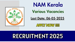 NAM Kerala Recruitment 2025 - Apply Offline for GNM Nurse, Multi Purpose Worker, More Posts Before May 06 NAM Kerala Recruitment 2025 - Apply Offline for GNM Nurse, Multi Purpose Worker, More Posts Before May 06