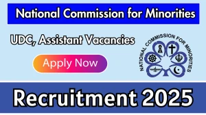 National Commission for Minorities Recruitment 2025 - Apply Offline for UDC, Assistant Posts