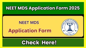 NEET MDS Application Form 2025 - Check Registration, Eligibility, Dates, Apply Online at natboard.edu.in